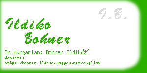 ildiko bohner business card